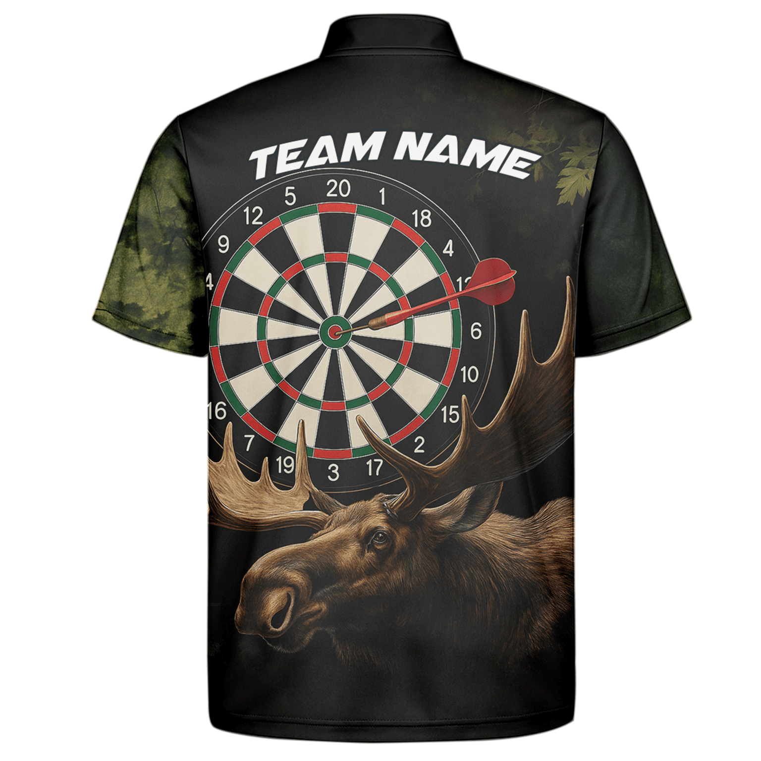 Personalized Moose Hunter Darts Polo Shirt Black Green For Men J8357 additional image 7