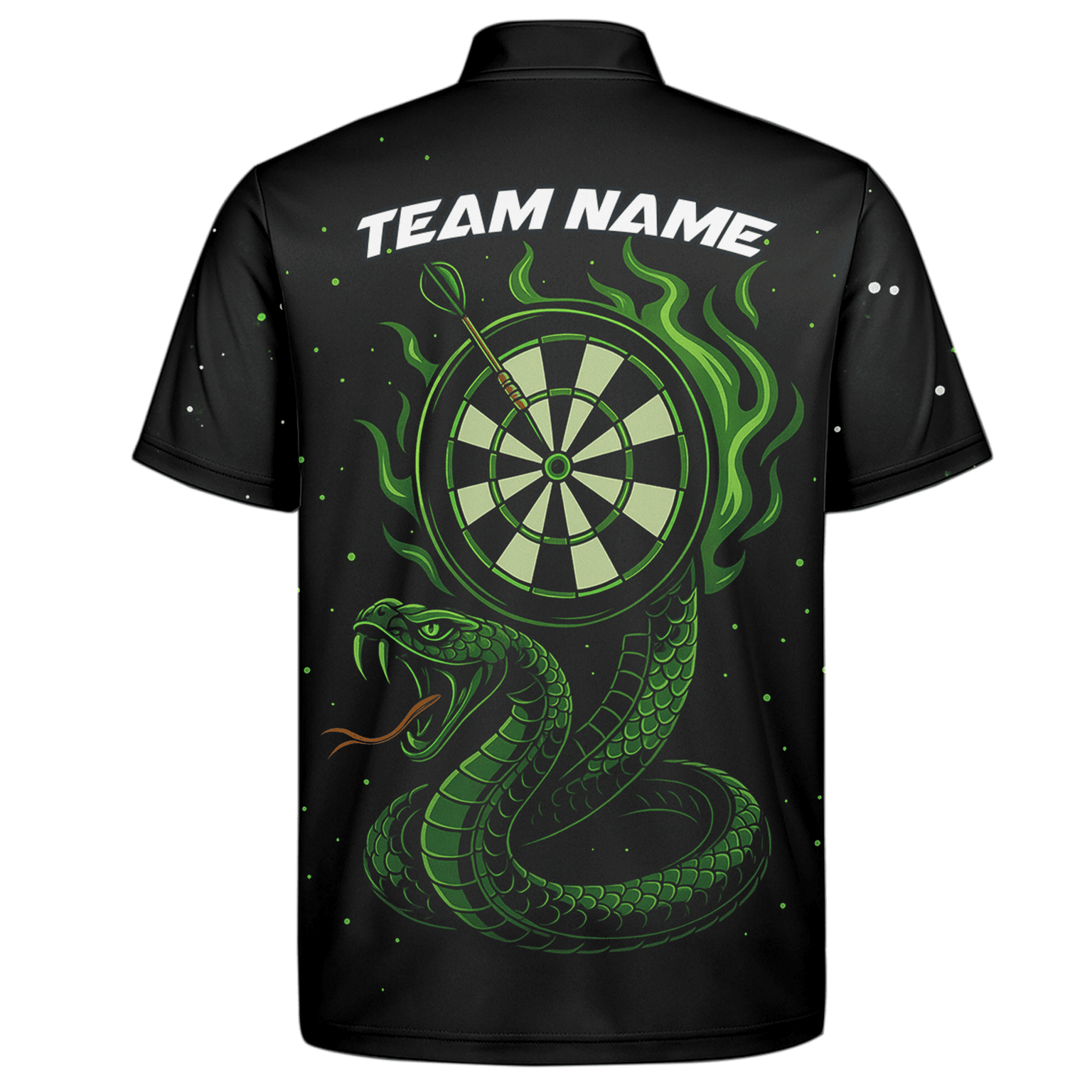 Personalized Green Flame Cobra Dart Polo Shirt Black For Men P6781 additional image 7