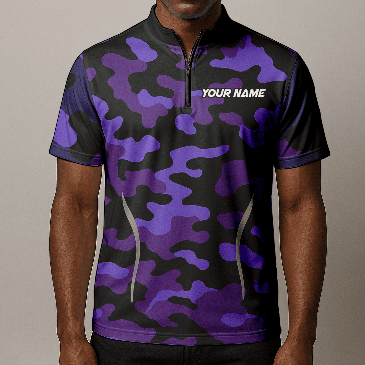 Personalized Purple Black Camo Dart Jersey Skull Dartboard For Men W1705 additional image 8