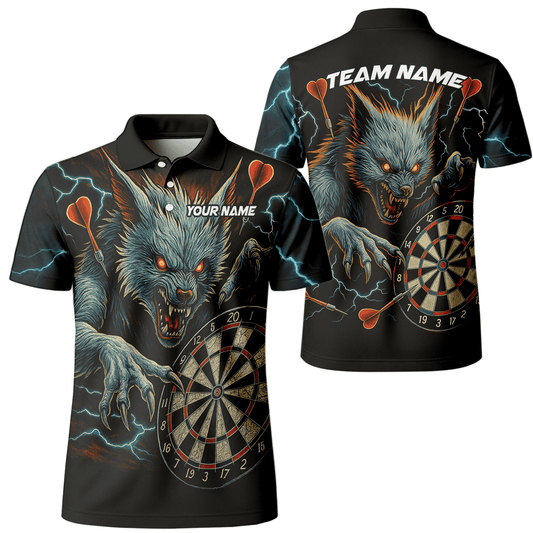 Personalized Werewolf Storm Darts Polo Shirt Black For Men T7670 main image - polo No