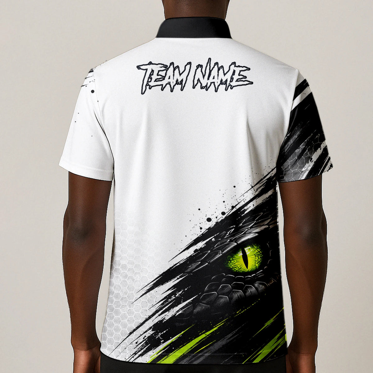 Personalised White Black Green Cobra Darts Shirt For Men I051