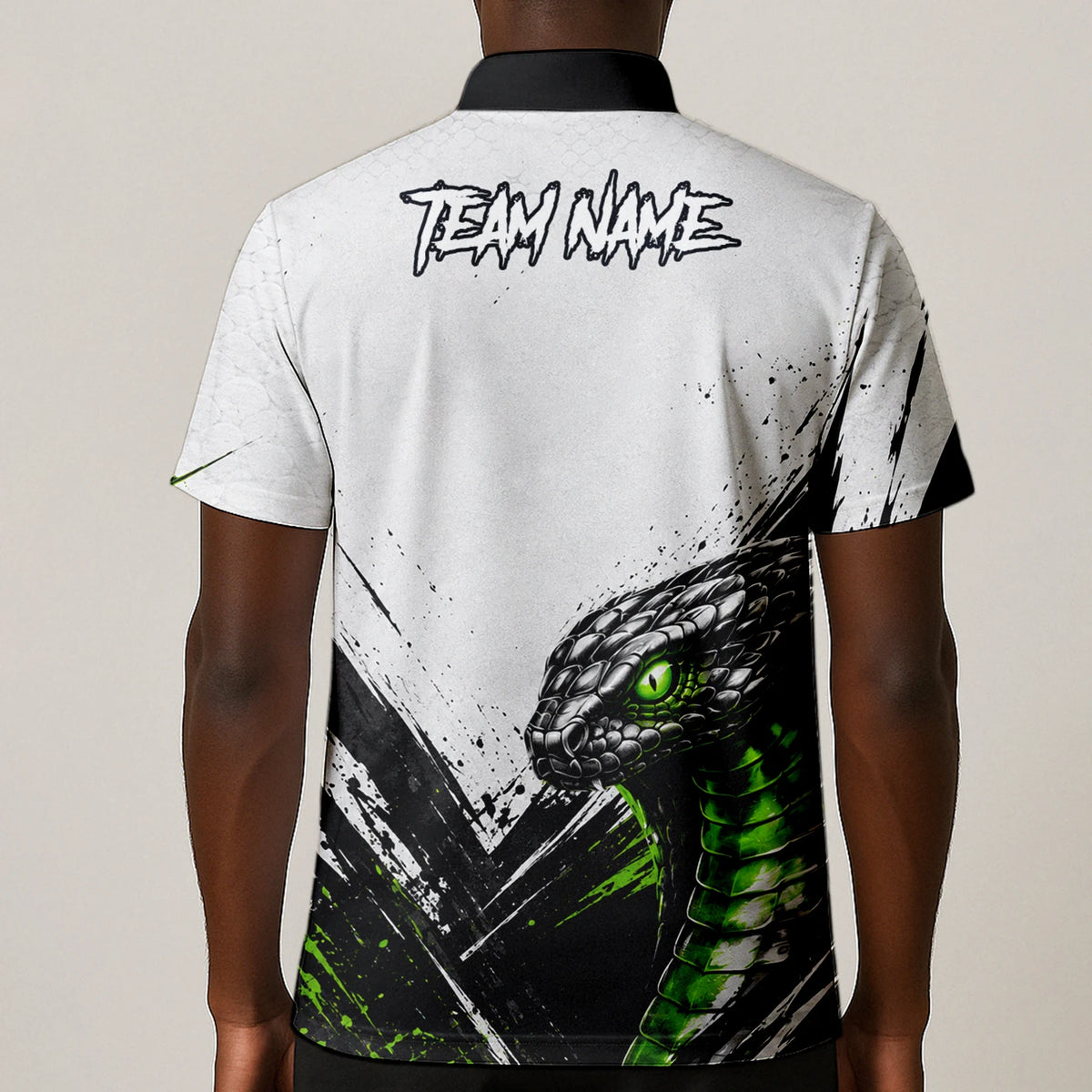 Personalised White Black Green Cobra Darts Shirt For Men A017