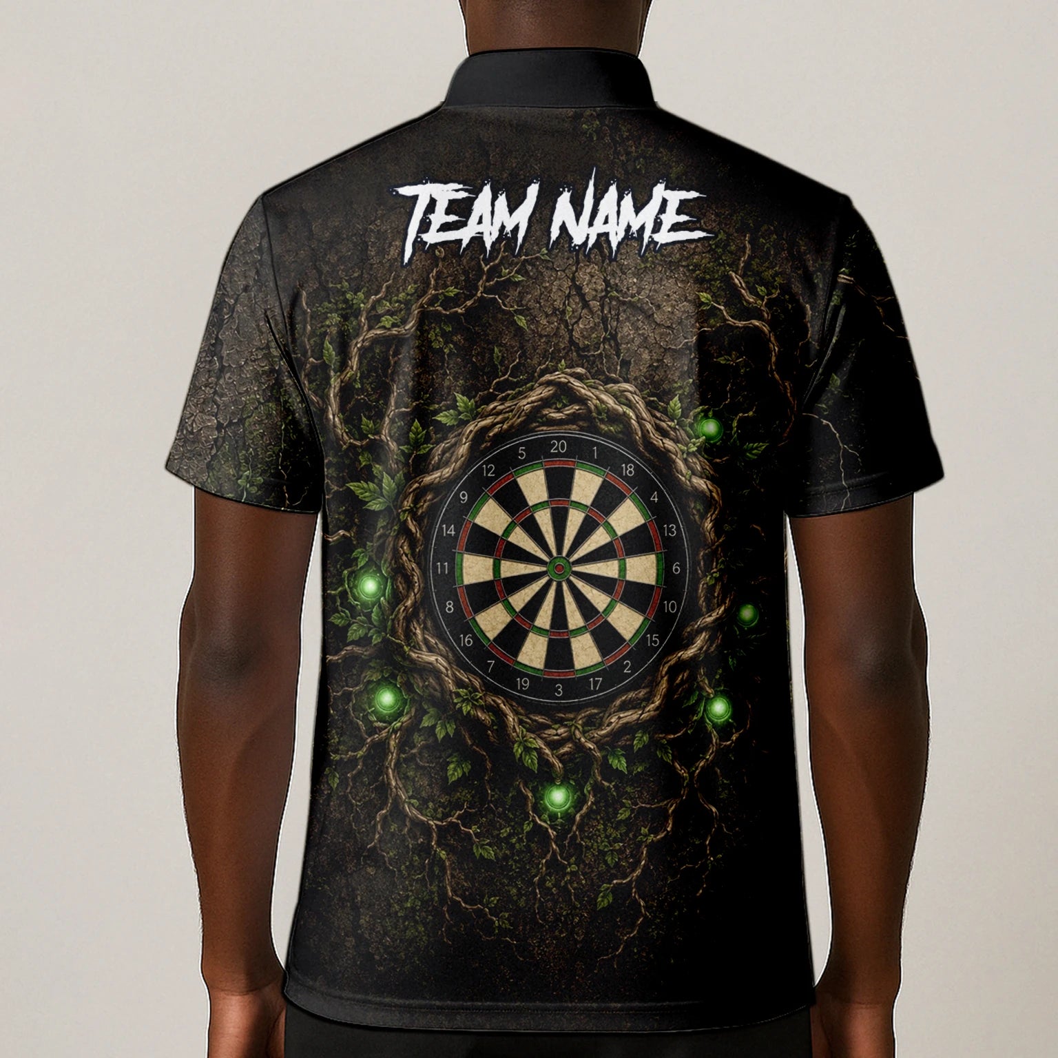 Personalised Dark Green Tree Ent Dartboard Darts Shirt For Men C913