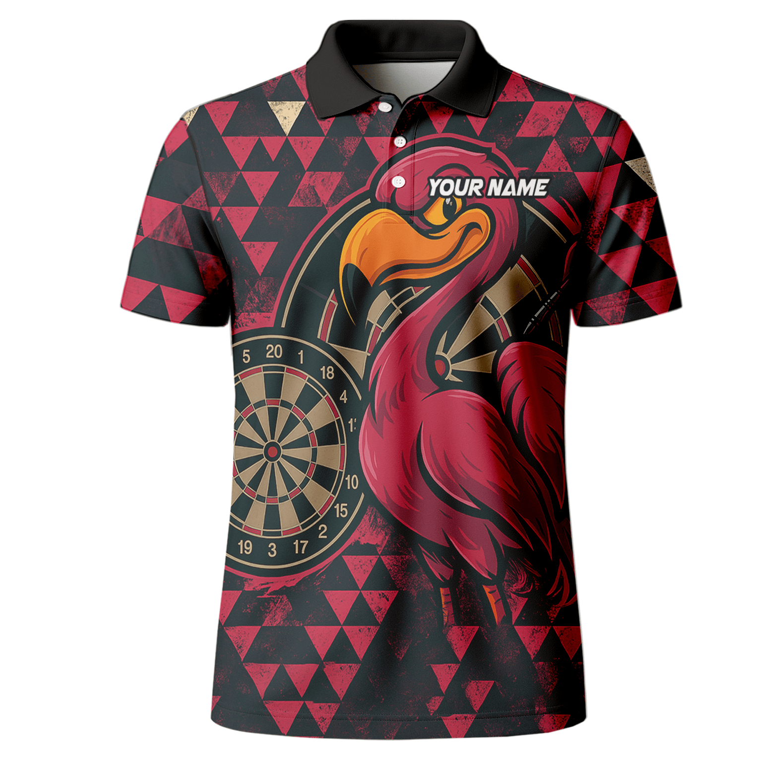 Personalized Red Eagle Dart Polo Shirt Black For Men C2269 additional image 2