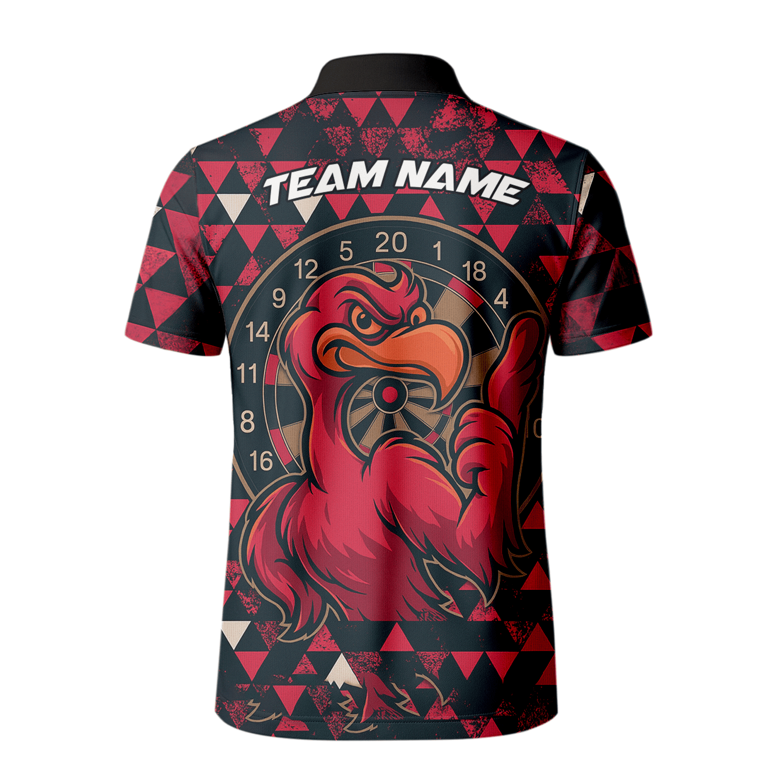 Personalized Red Eagle Dart Polo Shirt Black For Men C2269 additional image 3