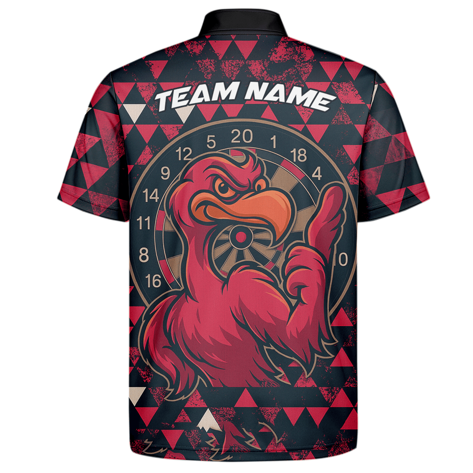 Personalized Red Eagle Dart Polo Shirt Black For Men C2269 additional image 7