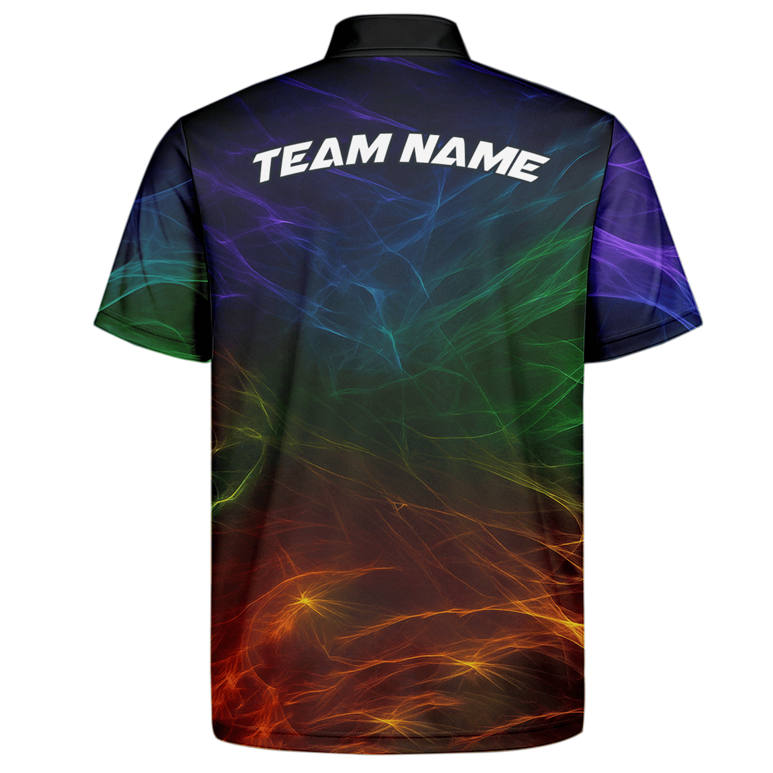 Personalized Rainbow Fire Dart Polo Shirt Black For Men F1678 additional image 7