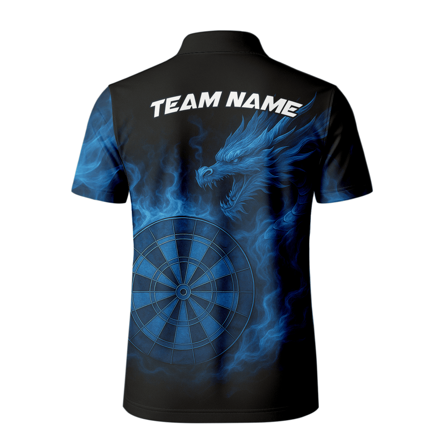Personalized Blue Dragon Flame Dart Shirt Black For Men U7656 additional image 3