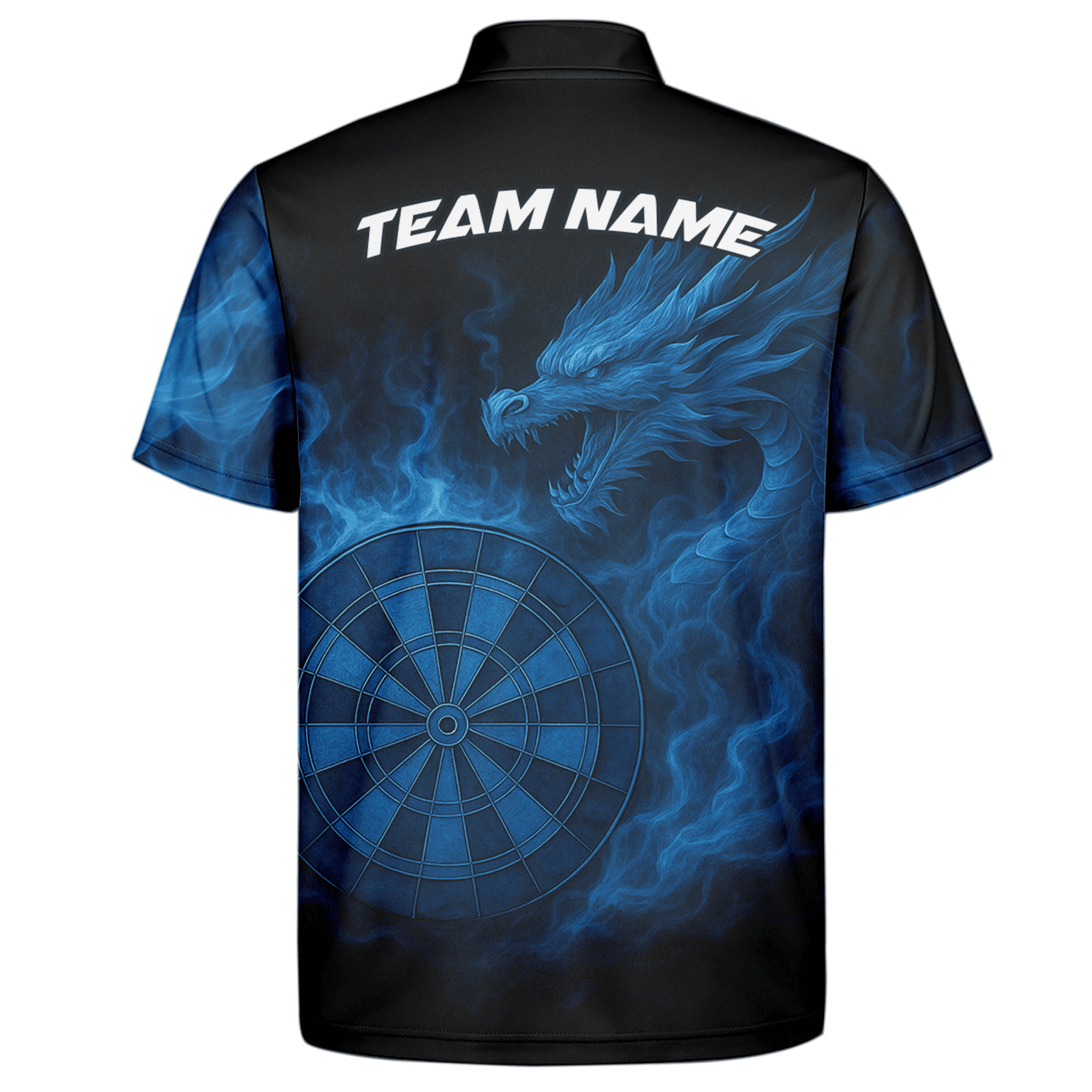 Personalized Blue Dragon Flame Dart Shirt Black For Men U7656 additional image 7