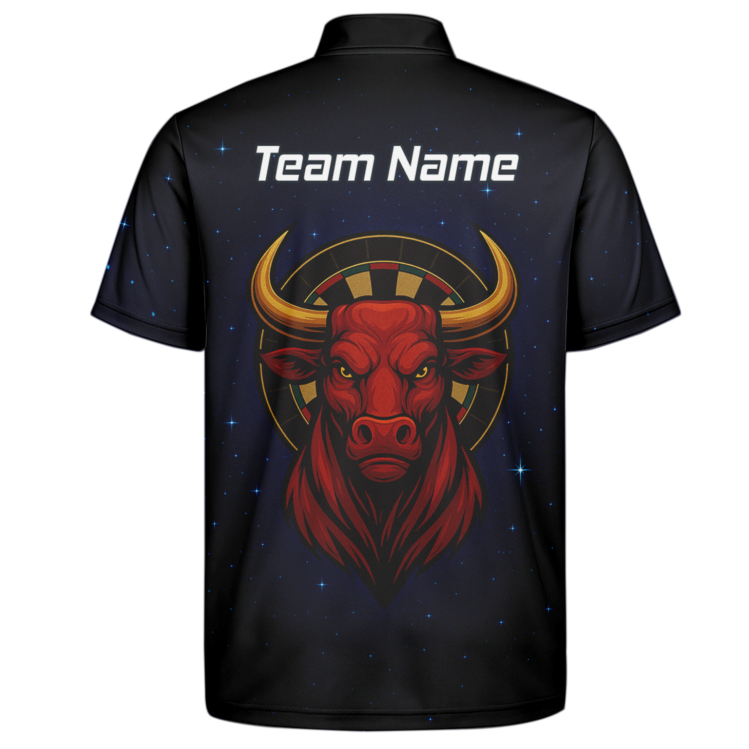 Personalised Taurus Bull Darts Polo Shirt Black Red Gold For Men M5020 additional image 7