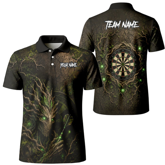 Personalised Dark Green Tree Ent Dartboard Darts Shirt For Men C913