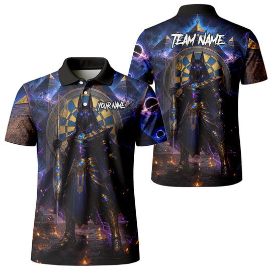 Personalised Blue Gold & Black Anubis Darts Shirt For Men N118