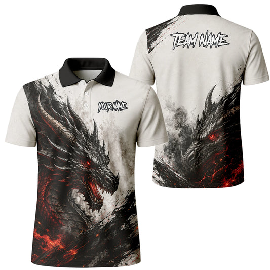 Personalised White Black Red Dragon Darts Shirt For Men Z061