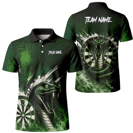 Personalised Green & Black Cobra Dartboard Darts Shirt For Men M244