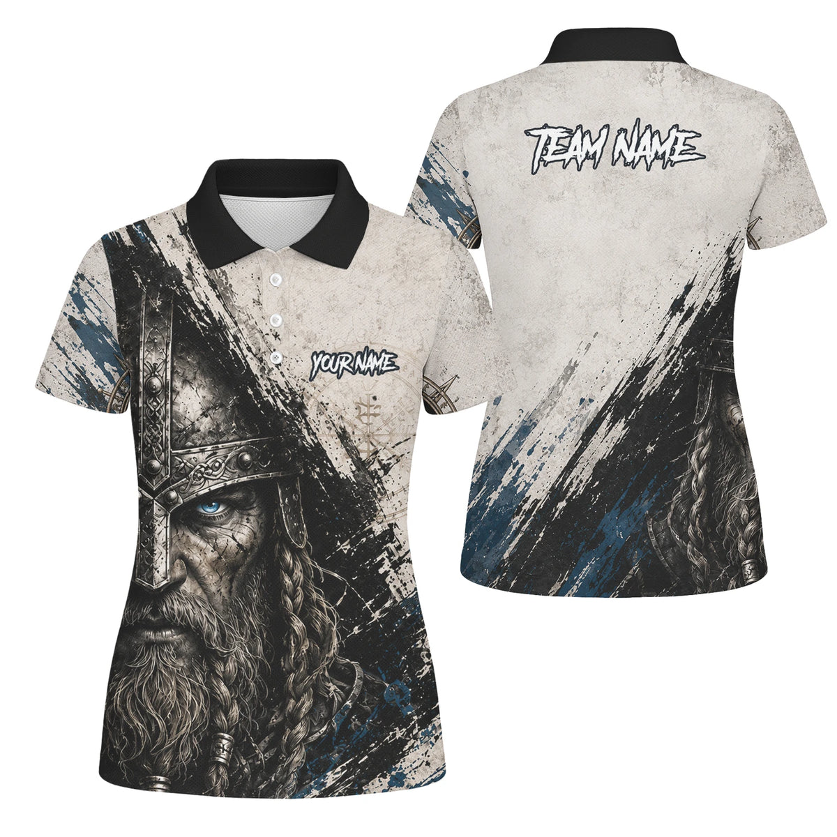 Personalised White Black Blue Viking Darts Shirt For Women U843