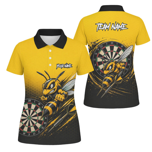 Personalised Yellow & Black Wasp Darts Shirt For Women F032