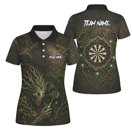 Personalised Dark Green Tree Ent Dartboard Darts Shirt For Women C913