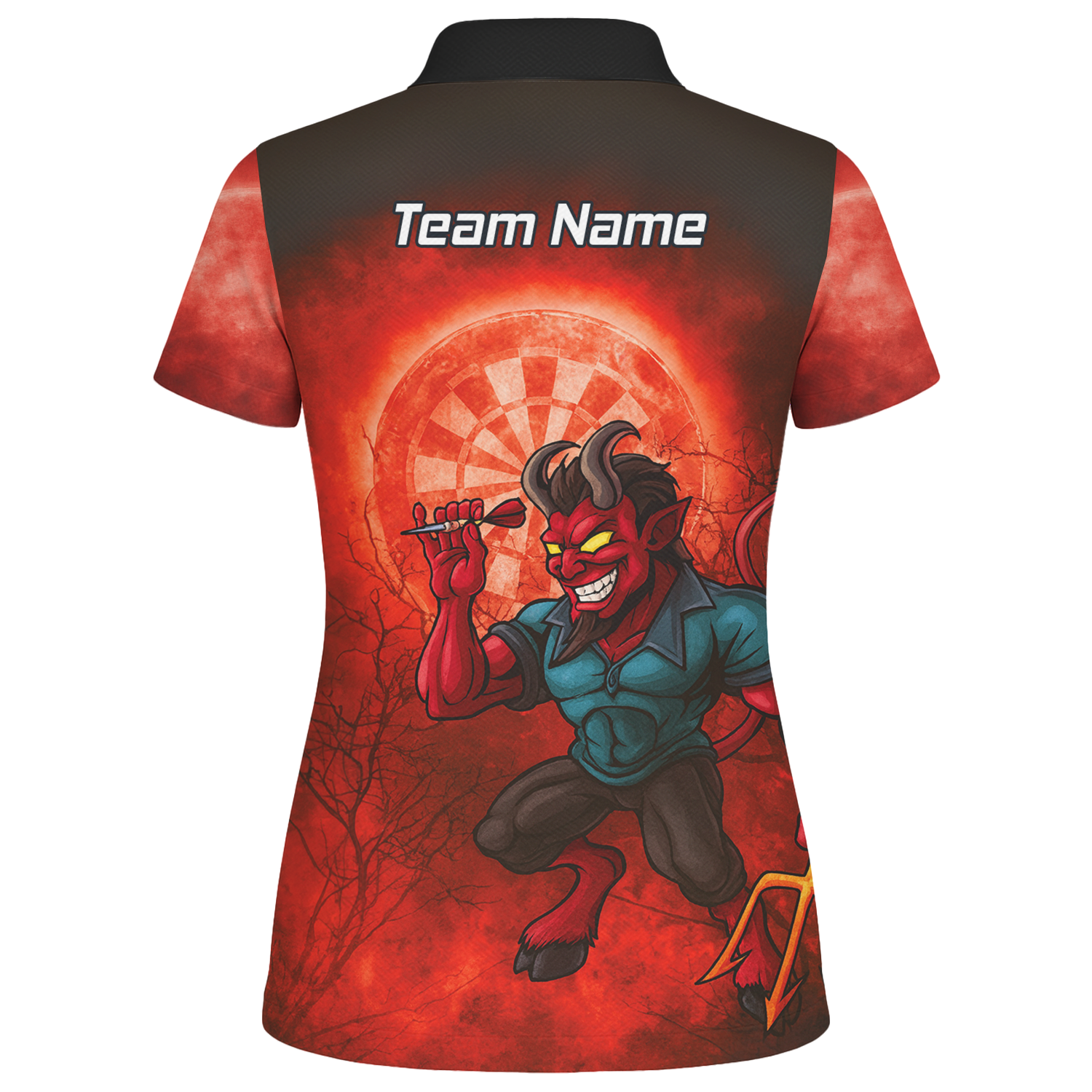 Personalised Fiery Devil Dart Jersey Red Black For Men G0994 additional image 2