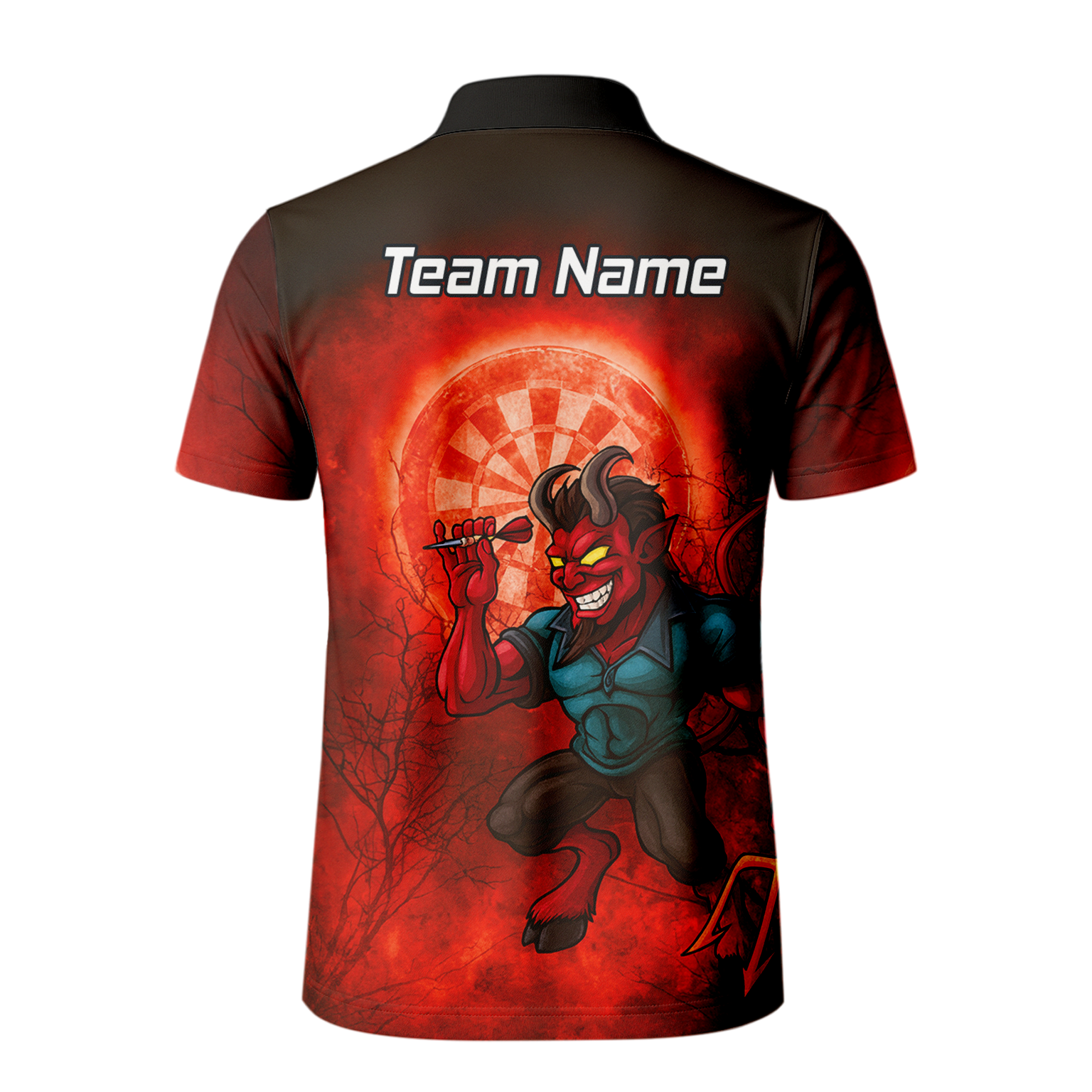 Personalised Fiery Devil Dart Jersey Red Black For Men G0994 additional image 3