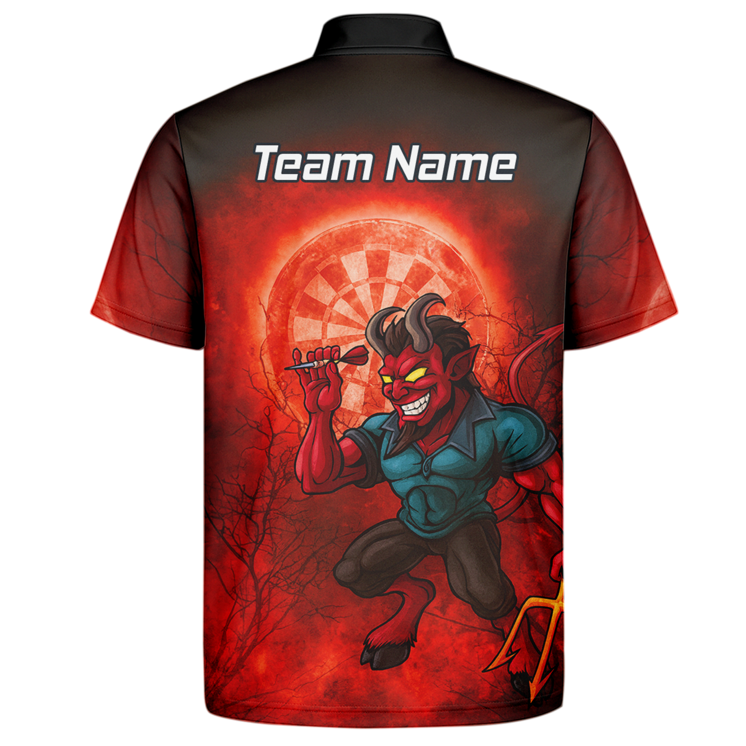 Personalised Fiery Devil Dart Jersey Red Black For Men G0994 additional image 7