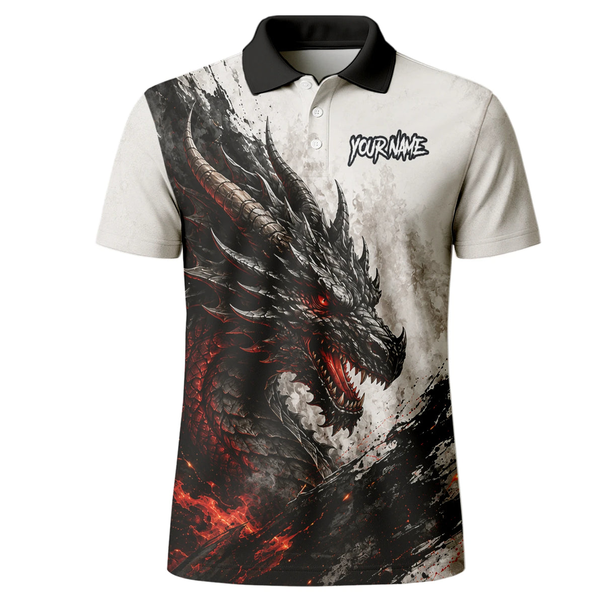Personalised White Black Red Dragon Darts Shirt For Men Z061