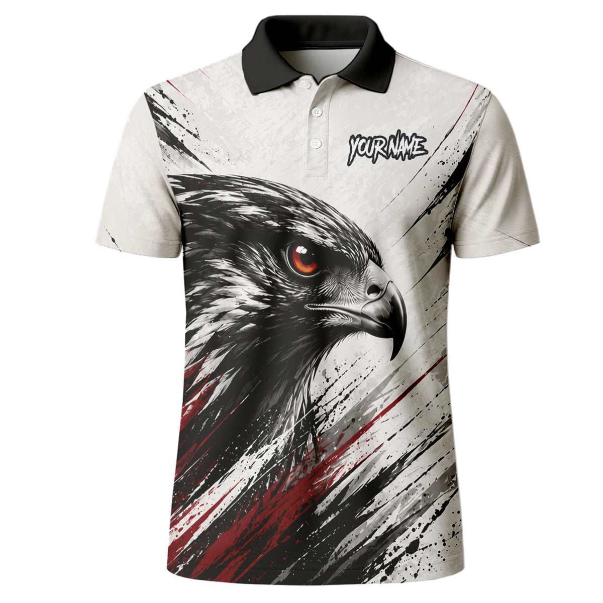 Personalised White Black Red Eagle Darts Shirt For Men Z577