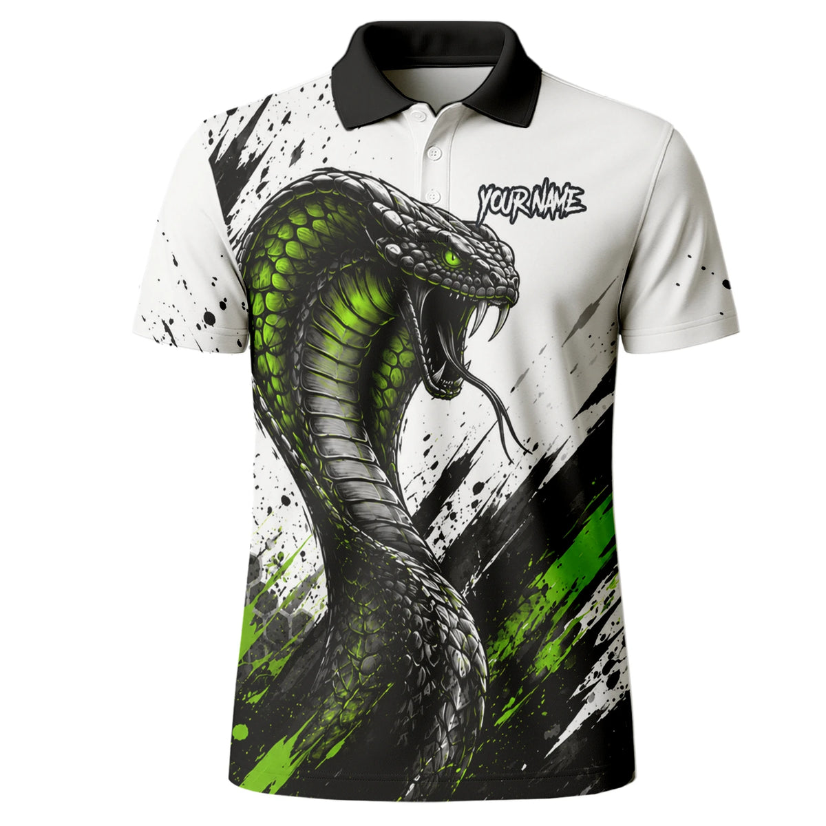 Personalised White Black Green Cobra Darts Shirt For Men Y070
