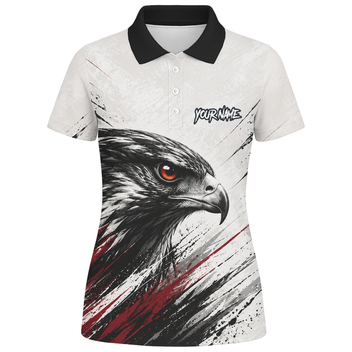 Personalised White Black Red Eagle Darts Shirt For Women Z577