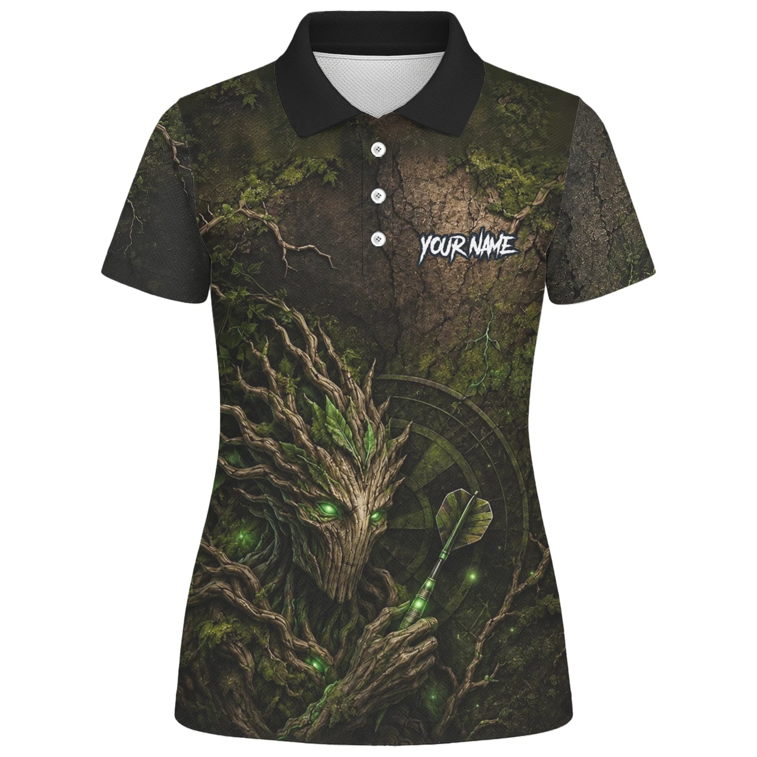 Personalised Dark Green Tree Ent Dartboard Darts Shirt For Women C913