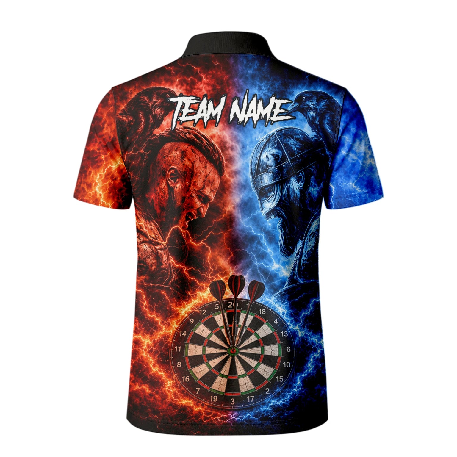 Personalised Red & Blue Viking Darts Shirt For Men I920