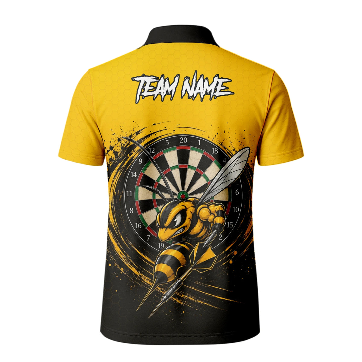 Personalised Yellow & Black Wasp Darts Shirt For Men F032