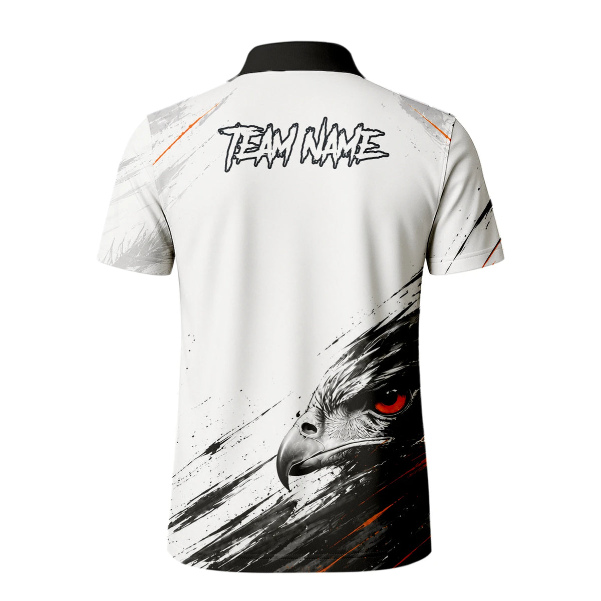 Personalised White Black Orange Eagle Darts Shirt For Men V695
