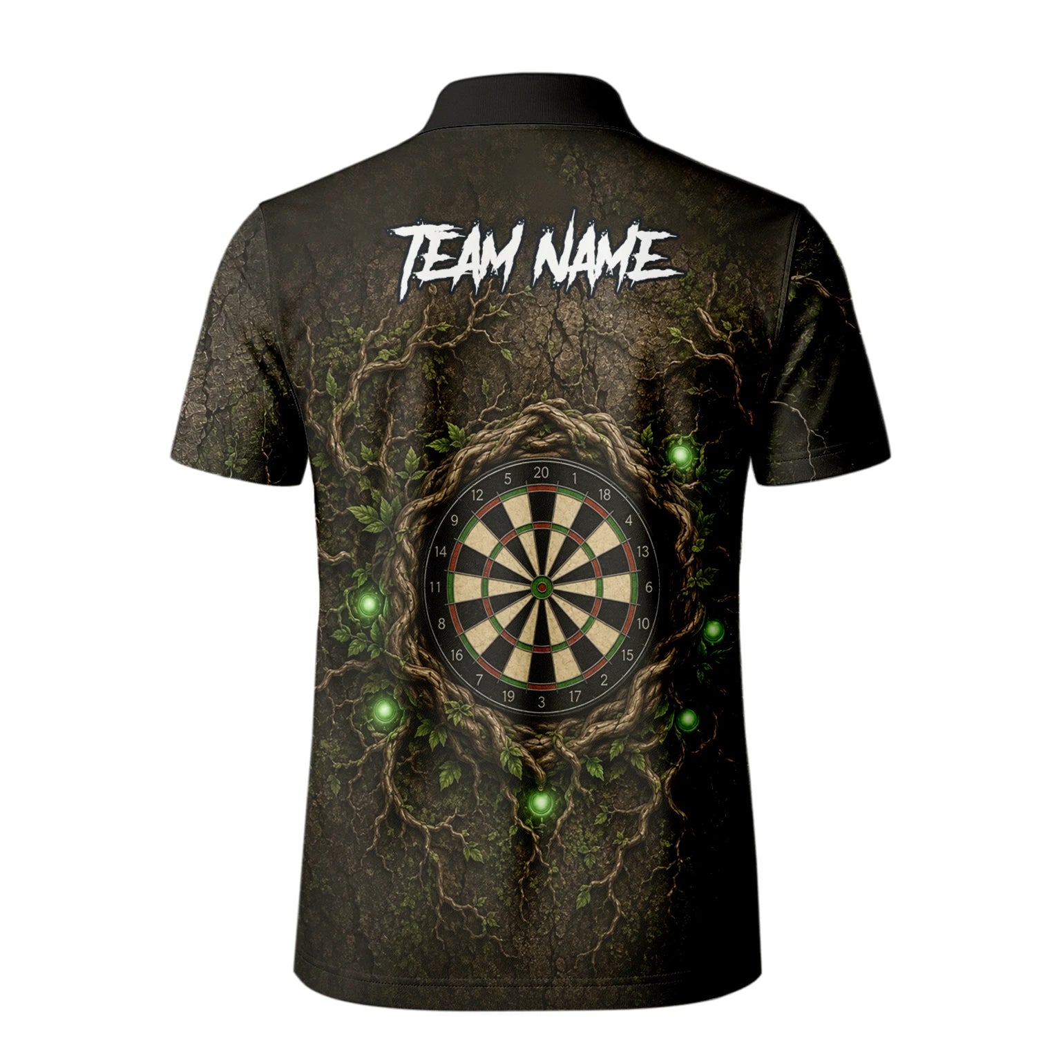 Personalised Dark Green Tree Ent Dartboard Darts Shirt For Men C913