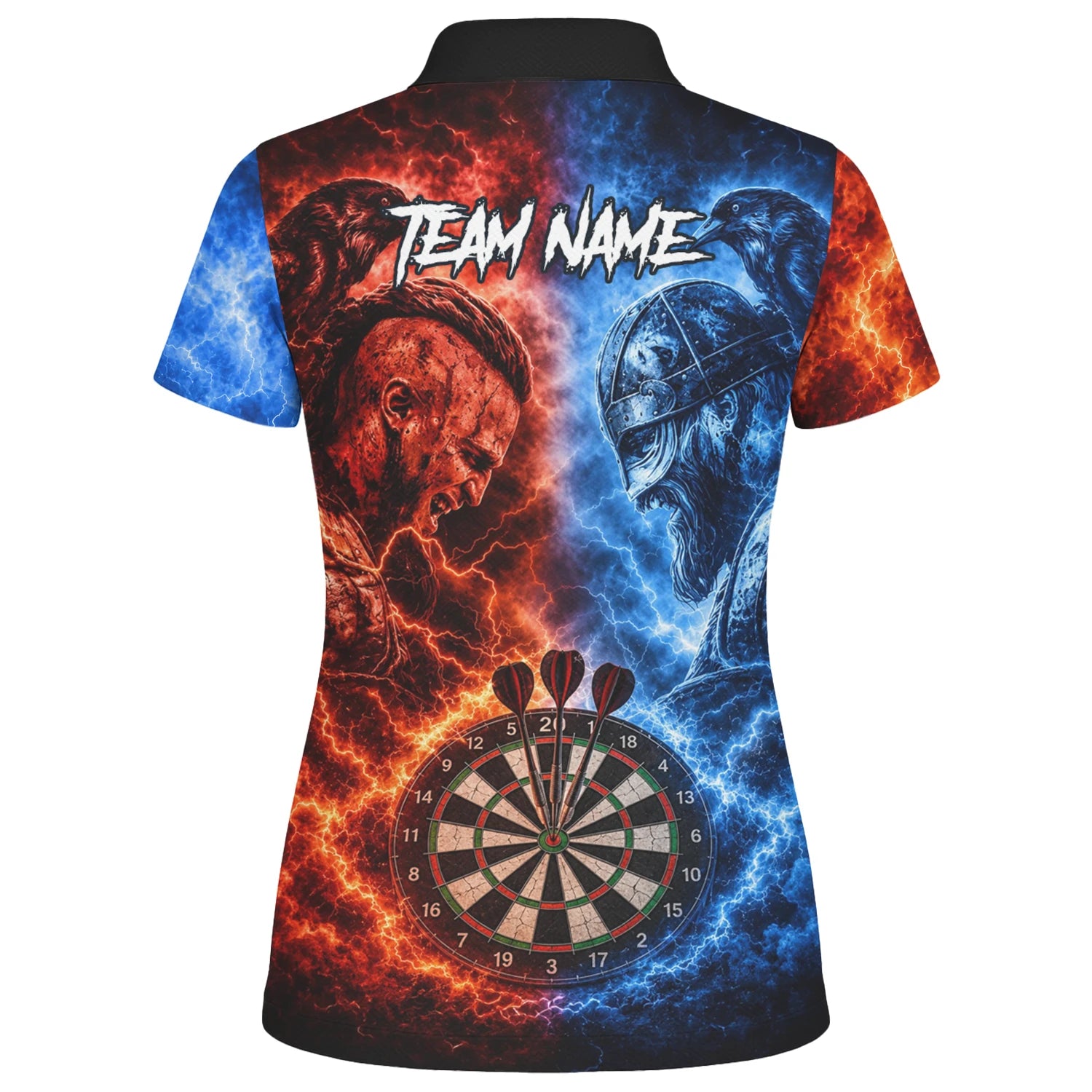 Personalised Red & Blue Viking Darts Shirt For Women I920