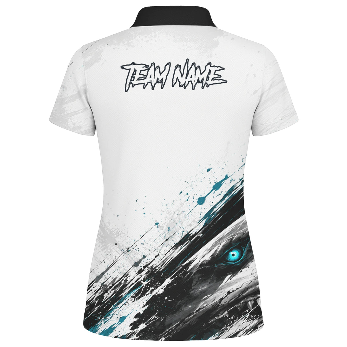 Personalised White Black Teal Shark Darts Shirt For Women D067