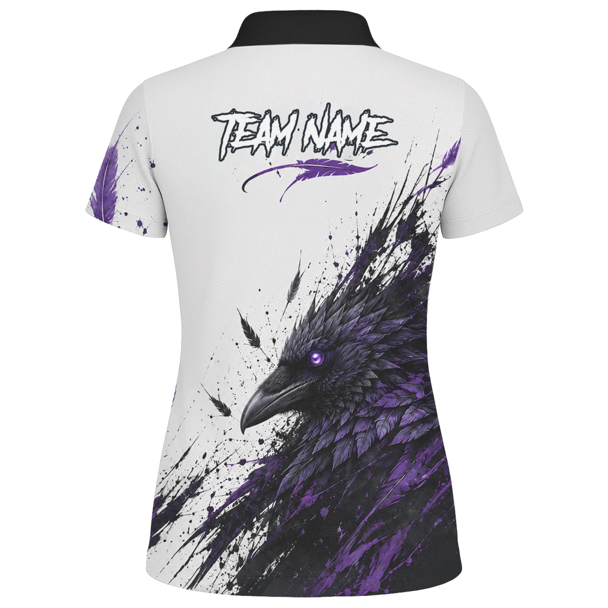 Personalised White Black Purple Raven Darts Shirt For Women Z888