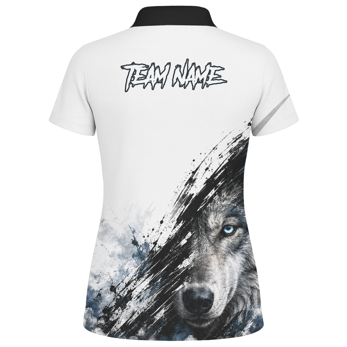 Personalised White Black Blue Wolf Darts Shirt For Women P634