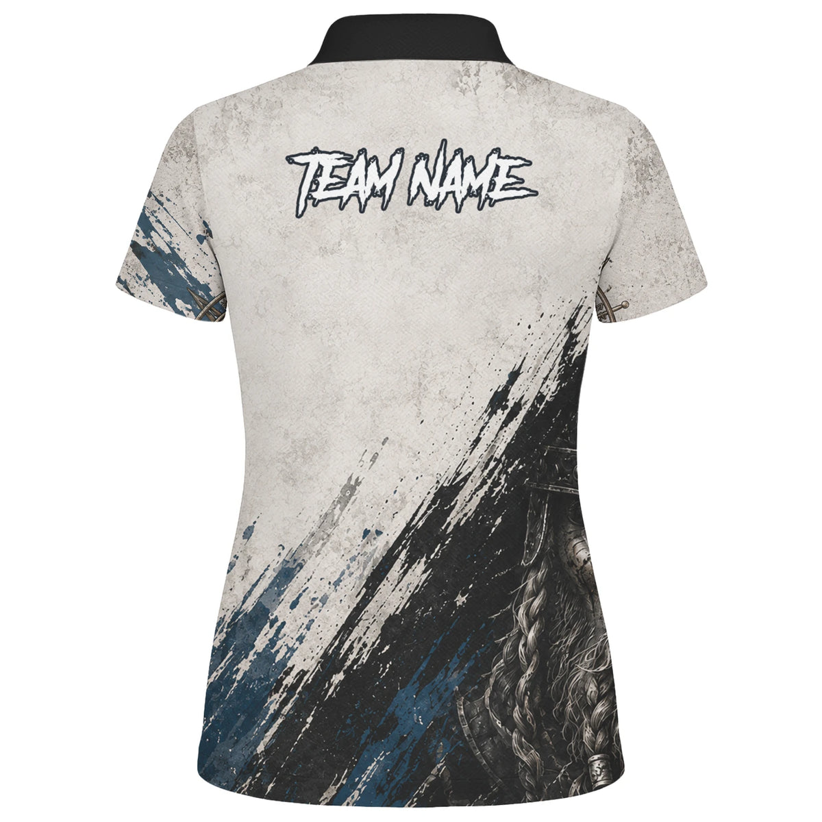 Personalised White Black Blue Viking Darts Shirt For Women U843