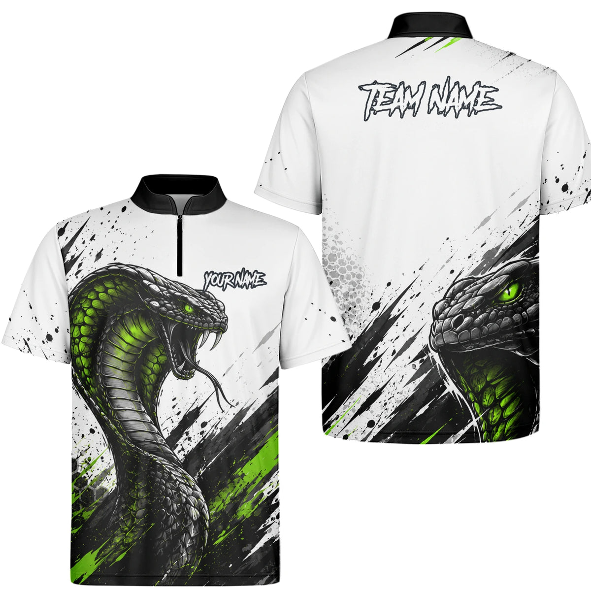 Personalised White Black Green Cobra Darts Shirt For Men Y070