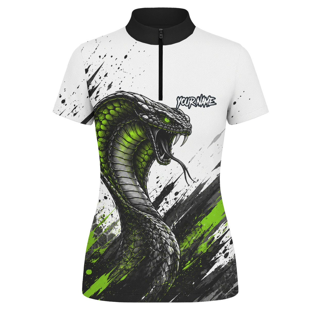 Personalised White Black Green Cobra Darts Shirt For Women Y070