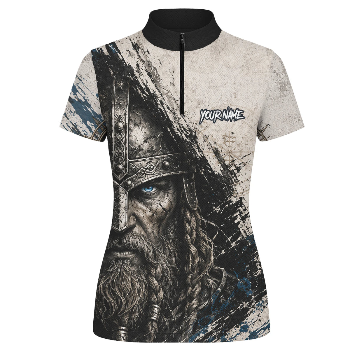 Personalised White Black Blue Viking Darts Shirt For Women U843