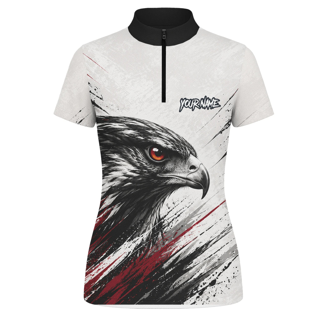 Personalised White Black Red Eagle Darts Shirt For Women Z577