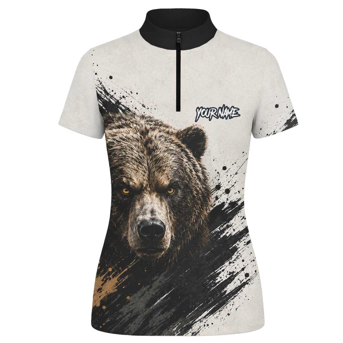 Personalised White Black Brown Bear Darts Shirt For Women F926