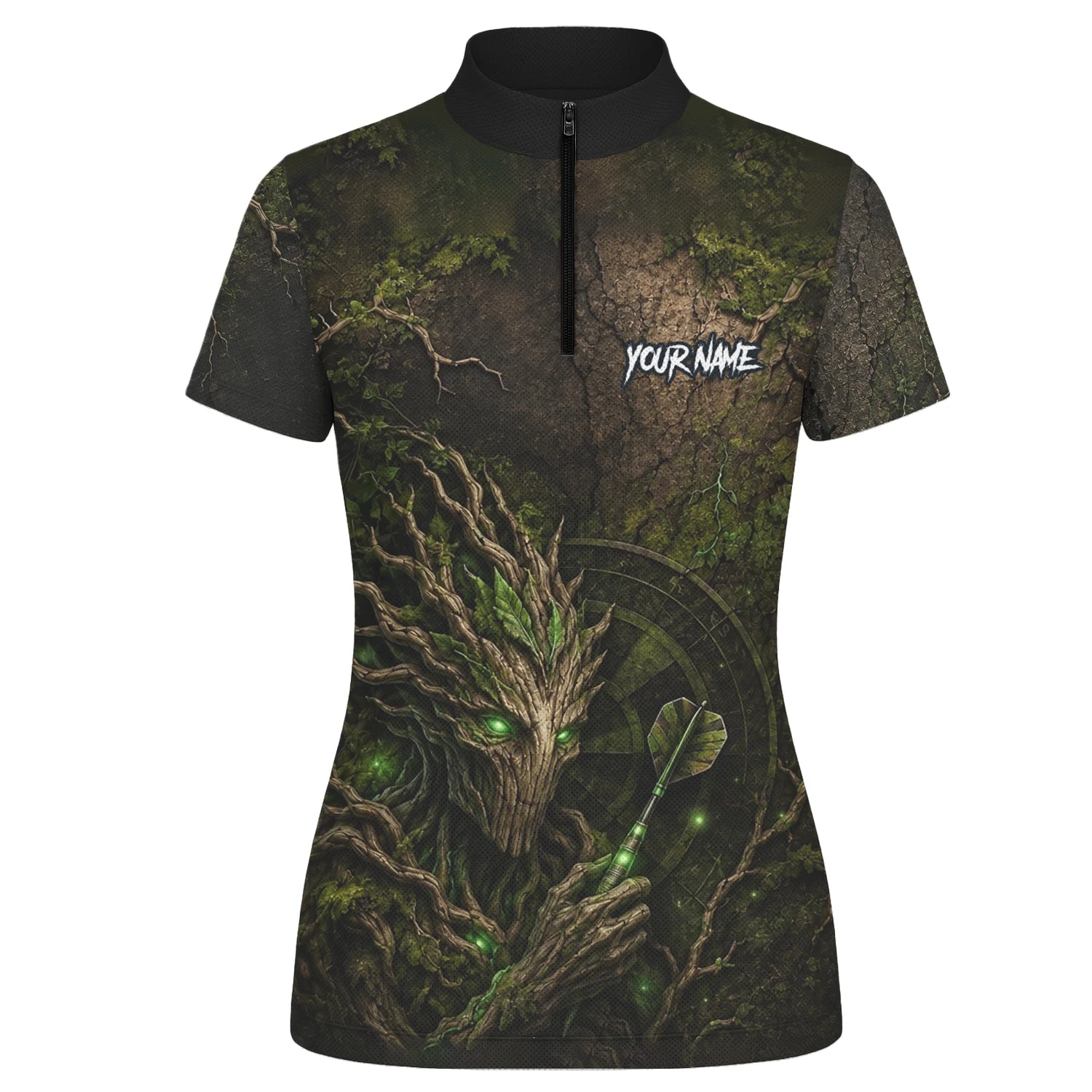 Personalised Dark Green Tree Ent Dartboard Darts Shirt For Women C913
