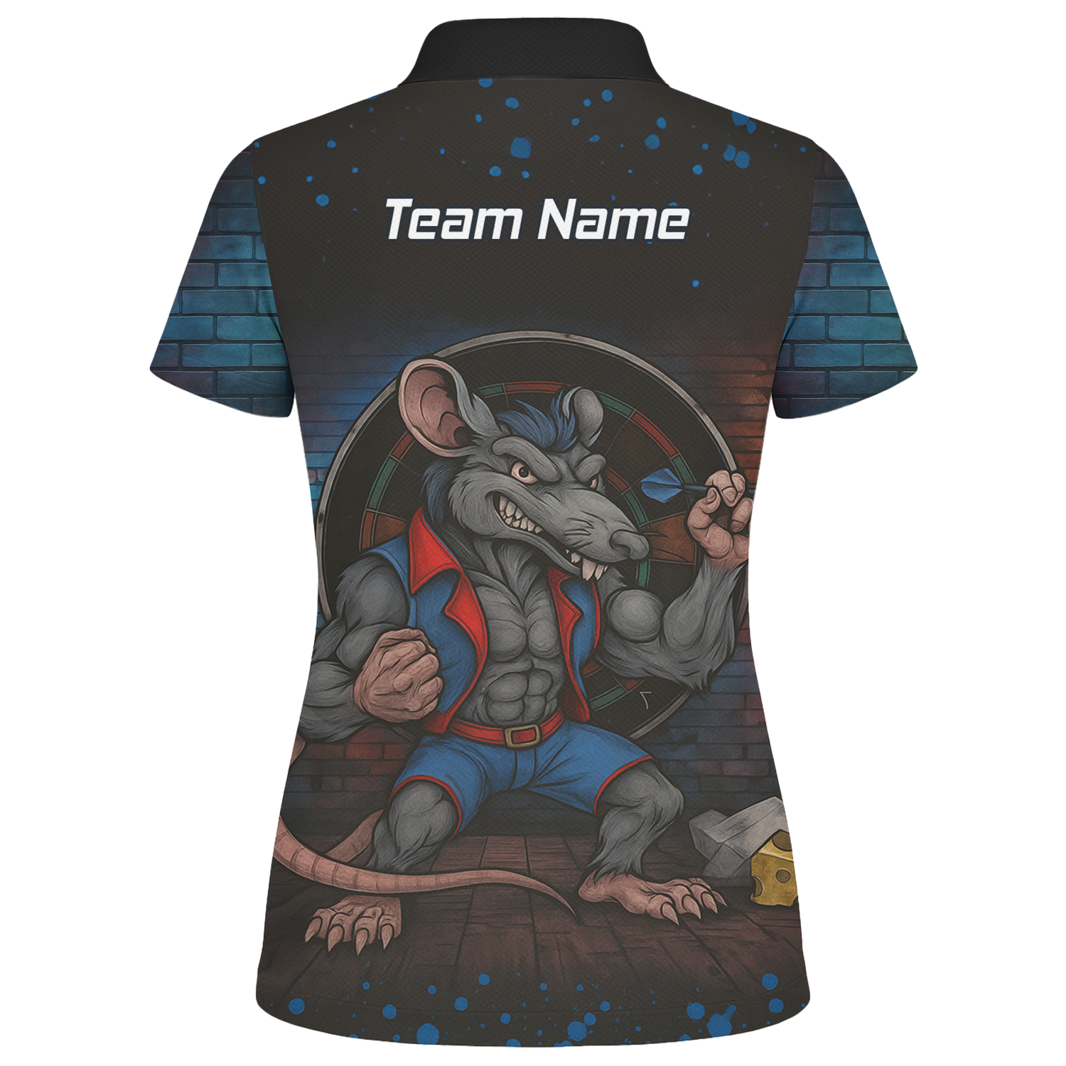 Personalised Fierce Rat Dart Polo Shirt Black Blue Red For Men S3305 additional image 2