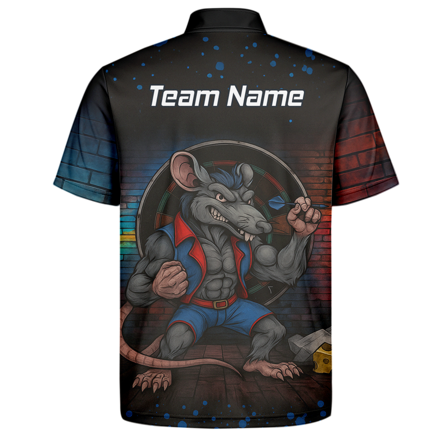 Personalised Fierce Rat Dart Polo Shirt Black Blue Red For Men S3305 additional image 7