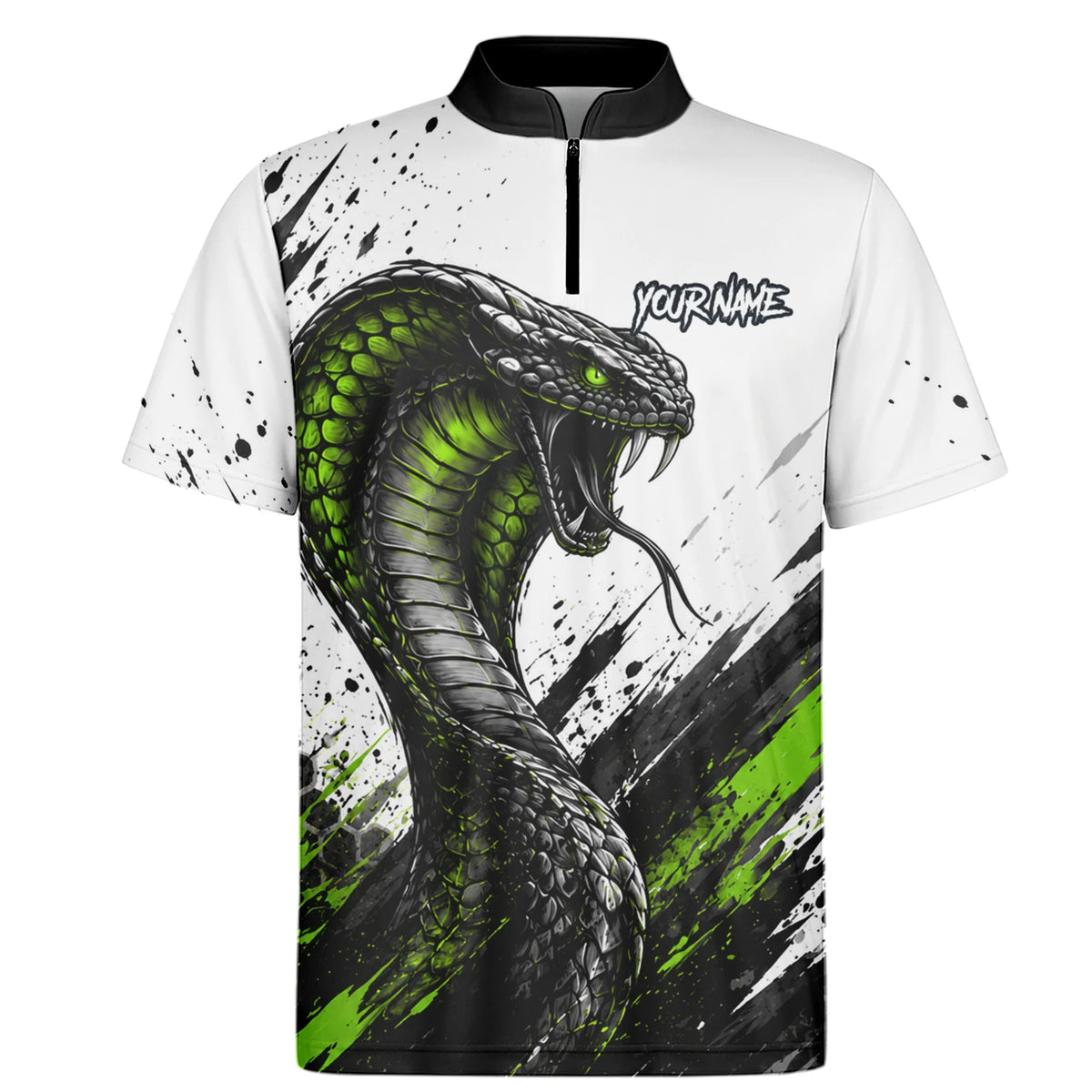 Personalised White Black Green Cobra Darts Shirt For Men Y070