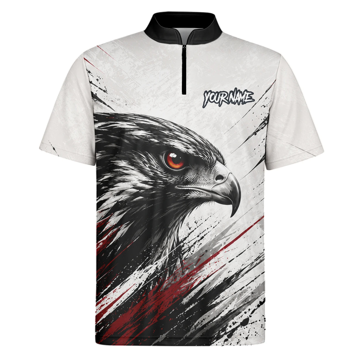 Personalised White Black Red Eagle Darts Shirt For Men Z577