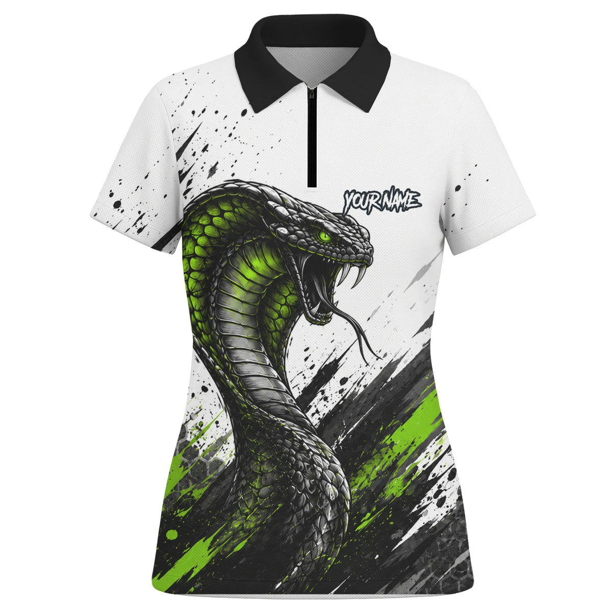 Personalised White Black Green Cobra Darts Shirt For Women Y070