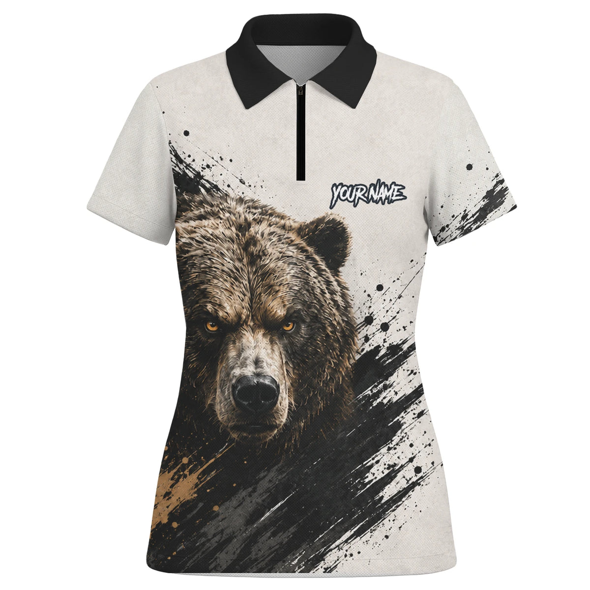 Personalised White Black Brown Bear Darts Shirt For Women F926